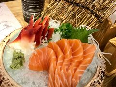 三文鱼和北极贝刺身-林妈妈村·日式料理(宝山万达店)