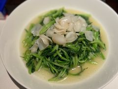 九年百合清炒鸡毛菜-炳胜私厨(万象前海店)