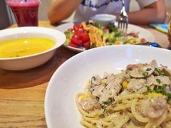 黑松露奶油蘑菇培根意面-麦田工坊(月湖店)