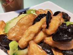 海米烧丝瓜自制鱼腐-日昌餐馆(德胜门店)