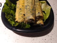 自制荠菜百叶包-京韵胡同·酱香羊蝎子火锅涮肉(长寿路店)