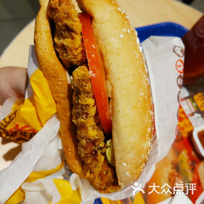 汉堡王炫辣鸡腿堡图片-北京小吃-大众点评网