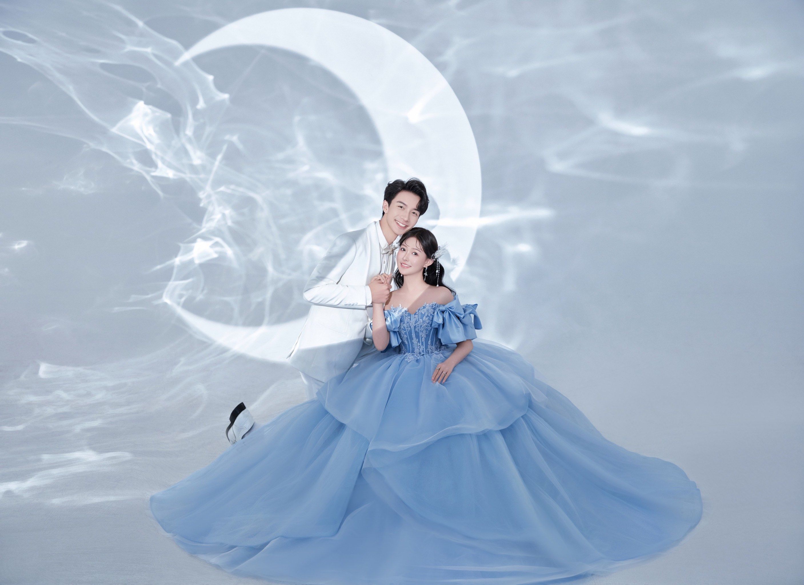 96爆款光影婚纱照,美到窒息的浪漫蓝97