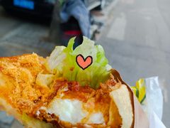 -小红车炸蛋葱油饼