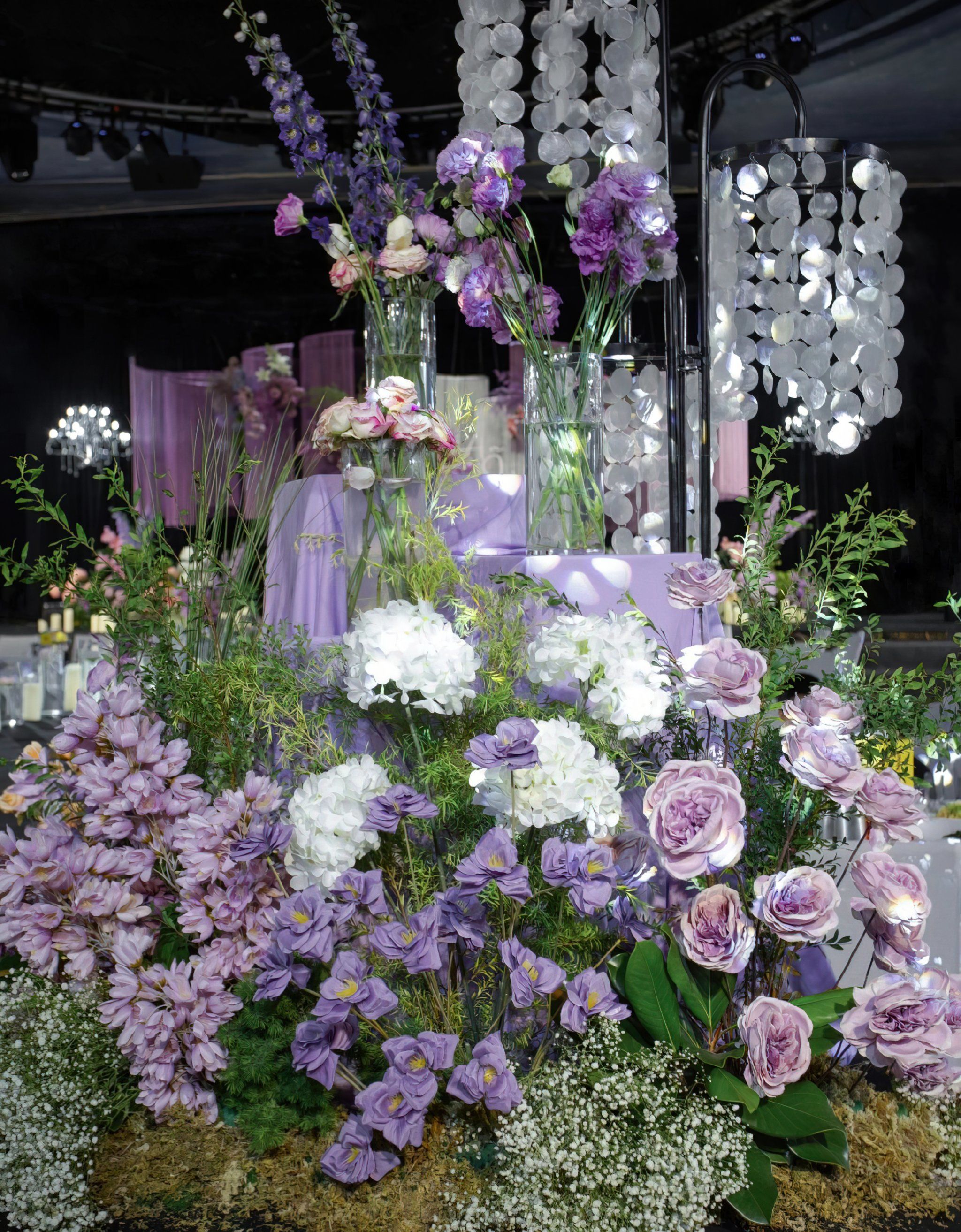 梦幻紫色婚礼布置