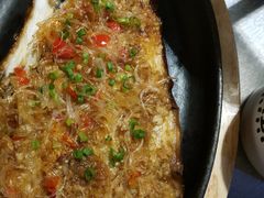 铁板粉丝茄子-探鱼·鲜青椒爽麻烤鱼(增城东汇城店)