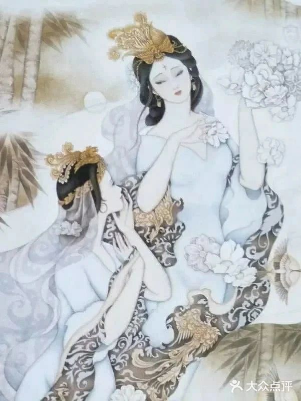 中国女神的韵味，藏在她的工笔画里🎨🎨