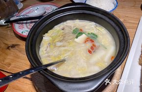 Chicken Soup with Cabbage and Tofu