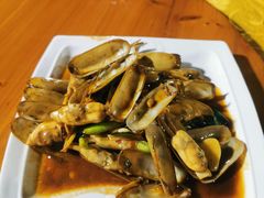 葱姜炒蛏子-胖大嫂渔家排档·全海景餐厅(渔村店)