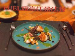 香煎元贝佐墨鱼汁饭-AZUL by FUEL蓝色·法式酒馆(琶醍店)