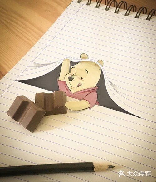 这才叫3D绘画，卡通人物都从日记本里钻出来了，太可爱了  