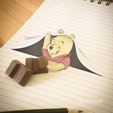 这才叫3D绘画，卡通人物都从日记本里钻出来了，太可爱了  