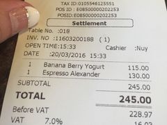 账单-莓园冰淇淋店