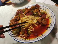 辣子鸡拉条子拌面-贺秦生陕面王(富力城店)