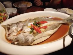 葱椒鲈鱼-绿茶餐厅(华联万柳店)