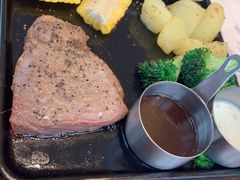 烤海鲈鱼牛排拼盘-必胜客(大观天地店)