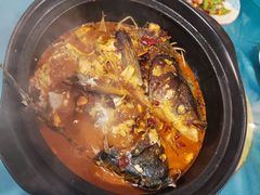 仙岛湖有机砂锅大鱼头-鱼乐岛餐厅·户外花园主题餐厅