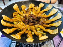 排骨豆角粘卷子-钰田大院·碳烤虹鳟鱼·怀柔地道农家菜(雁栖湖店)