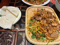 羊肉炒馓子-百味地锅鸡(二店·财校分店)