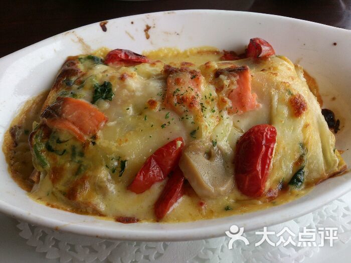 必胜客三文鱼千层面图片-郑州西餐