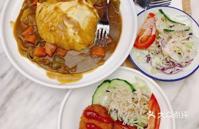 Chicken Curry Omelette Rice