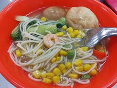 虾仁玉米面加卤蛋等-复旦大学本部-食堂