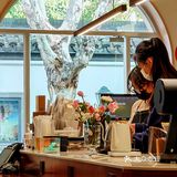 来一杯抹茶拿铁，应一下春天的景