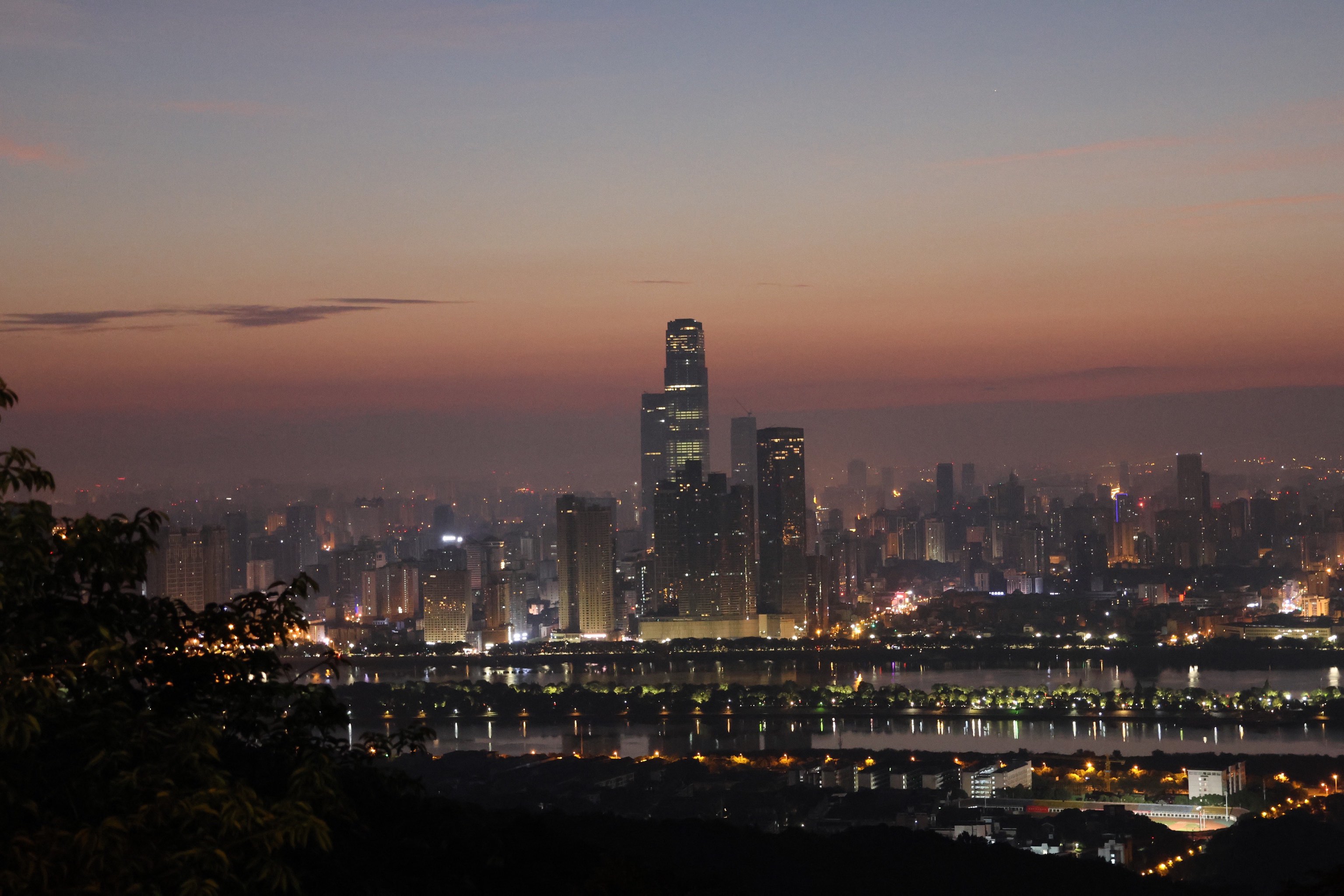 岳麓山夜景图片