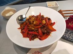 红椒花猪肉炒鲍片（例）-南景饭店(万家丽路店)