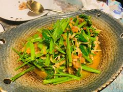 酸笋炒空心菜-浩海火燒雲傣家菜(静安芮欧店)