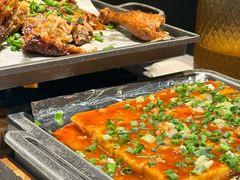 铁板包浆豆腐-绿茶餐厅(滨海万达广场店)