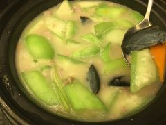 皮蛋肉碎煮丝瓜-汕头龙光喜来登酒店-采悦轩中餐厅