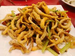 干煸鱿鱼须-大眼锅贴水饺(河东店)