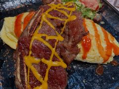 黄芥末牛仔骨蛋包饭-阿飛冰室(下沙店)