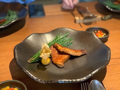 松针炭烧白灵菇配古树茶-天水蔬食料理(树德之光店)