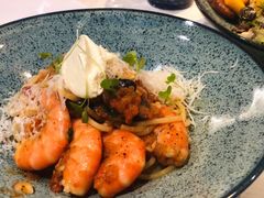 鲜茄茸大虾配马斯卡朋意大利面-BE BRIGHT KITCHEN(正佳广场店)