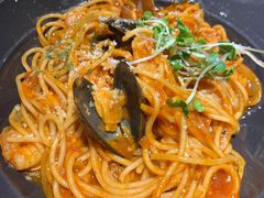 海鲜番茄意面-机器人火炉披萨