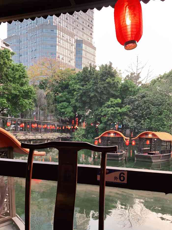 广州市荔湾区唐荔园食艺馆-"夜幕下的唐荔园在灯光的衬托下,更显宁静