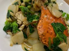 白蟹炒年糕-红灯笼龙凤饭店(宁波老字号店)