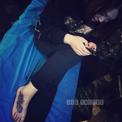 美女的脚面花 Tattoo artist：Jie.Tattoo TianJin.China-杰TATTOO刺青