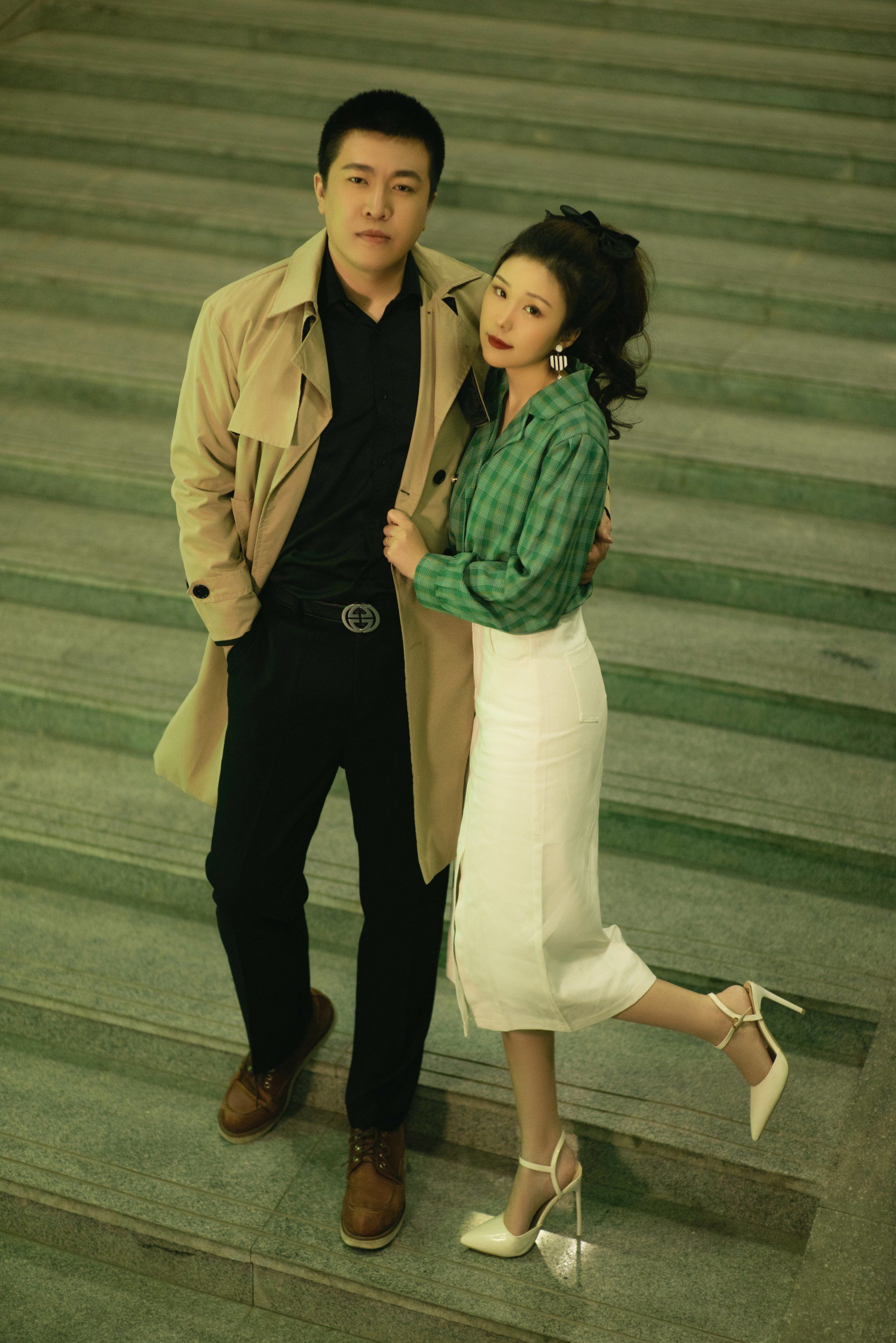 复古港风情侣照