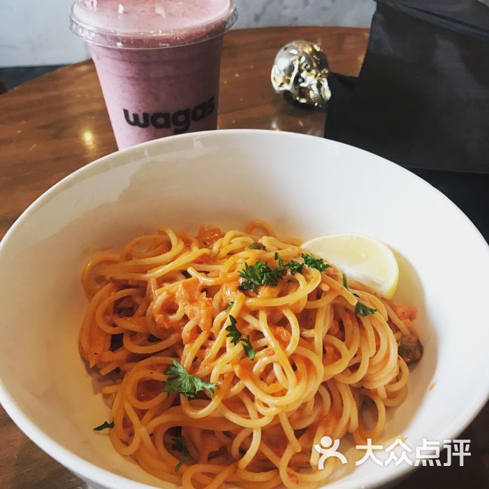 wagas沃歌斯(96广场店)手工三文鱼茄汁意面图片 - 第1张