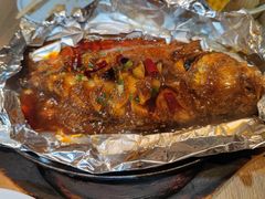 铁板锡纸鲈鱼-金掌勺锅包肉(华润万象城店)