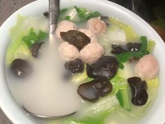 青菜粉丝肉丸汤-老头儿油爆虾(星光一期店)