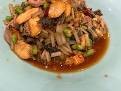 爆腌菜边笋肉片-虎哥私房菜(馒头山店)