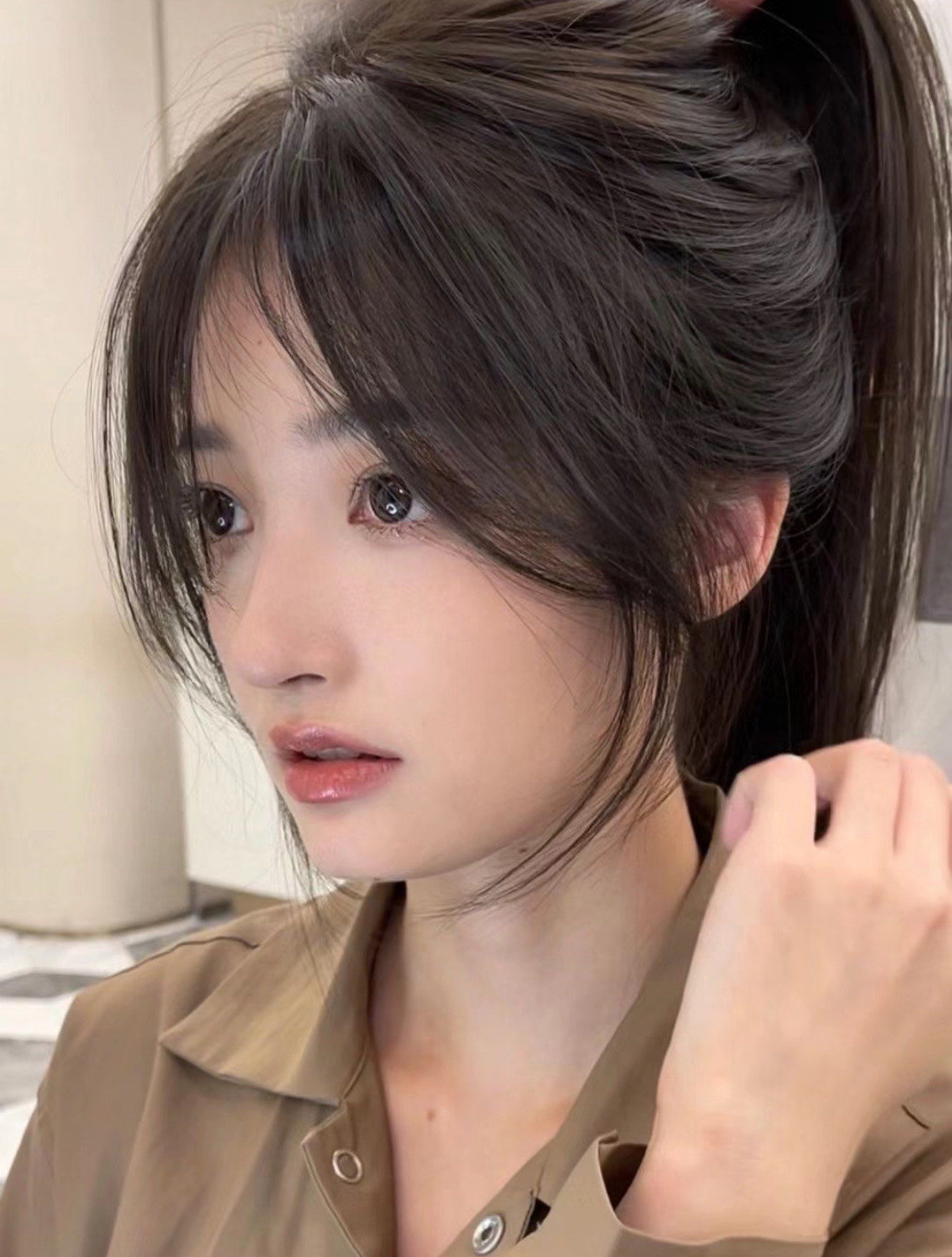 修颜法式八字刘海