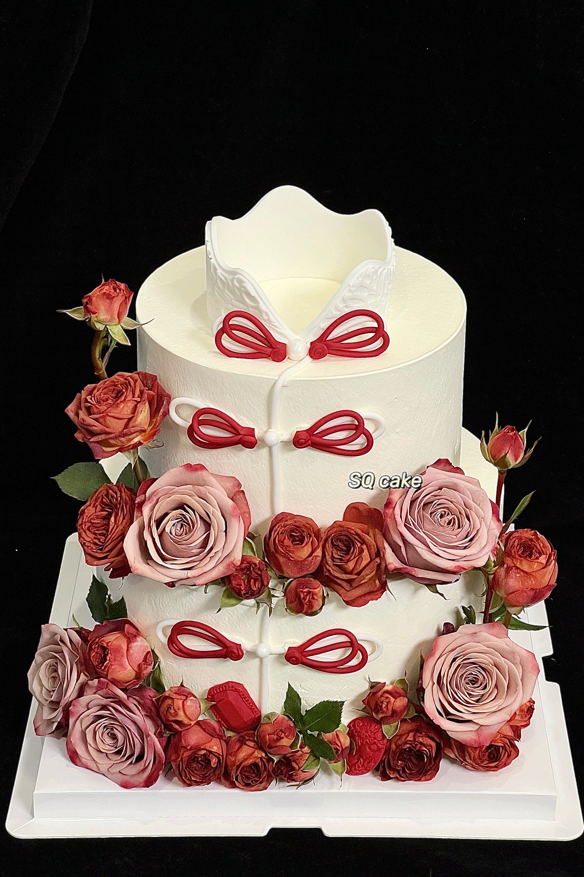 送气质妈妈旗袍蛋糕