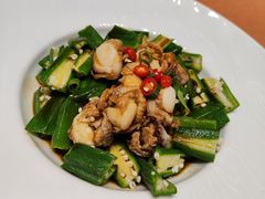 秋葵拌扇贝-双合园·海鲜水饺青岛菜(上清路店)
