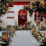 红色西式仪式婚礼