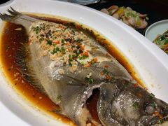 蒜茸豉香格陵兰蝶鱼-童福兴·南京菜(老门东店)